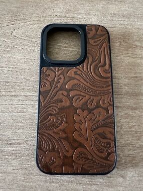 Handtooled Leather Western IPhone Case 14 Pro